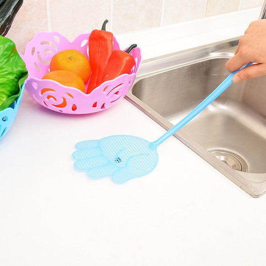 Cartoon Extended Handle Plastic Manual Fly Swatter Mosquito - Mubimart