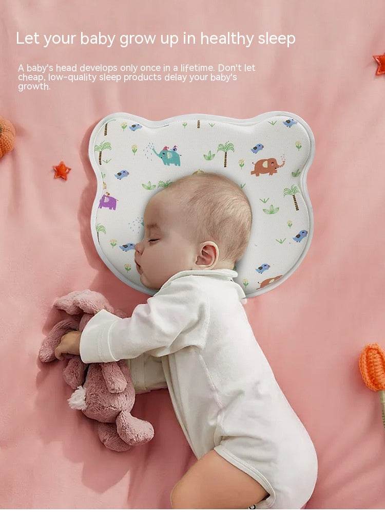Cartoon Four Seasons Baby Headrest Anti-deviation Head Shaping For Children And Kids Pillow - Mubimart