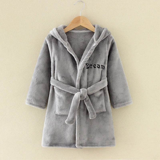 Cartoon Home Clothes Nightgown Bathrobe Children Pajamas Flannel - Mubimart