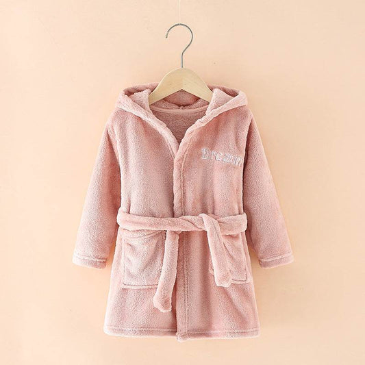 Cartoon Home Clothes Nightgown Bathrobe Children Pajamas Flannel - Mubimart