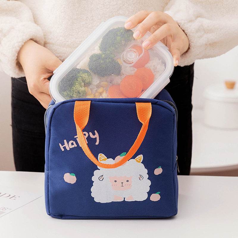 Cartoon Insulated Lunch Bag Zipper Lunch Bag - Mubimart