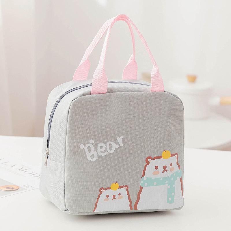 Cartoon Insulated Lunch Bag Zipper Lunch Bag - Mubimart