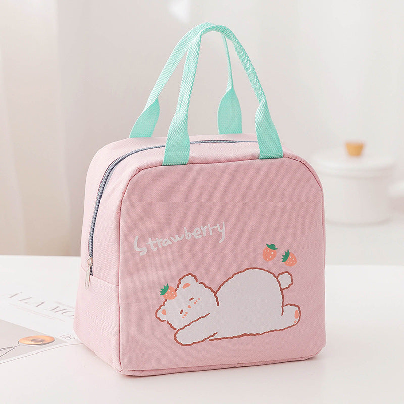 Cartoon Insulated Lunch Bag Zipper Lunch Bag - Mubimart -  