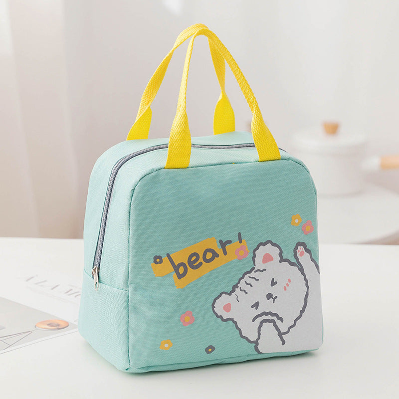 Cartoon Insulated Lunch Bag Zipper Lunch Bag - Mubimart -  