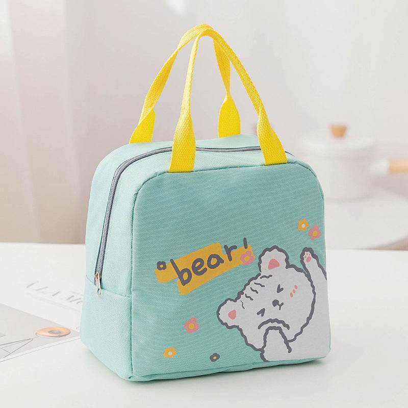 Cartoon Insulated Lunch Bag Zipper Lunch Bag - Mubimart