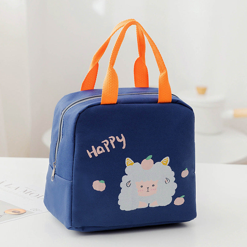 Cartoon Insulated Lunch Bag Zipper Lunch Bag - Mubimart -  