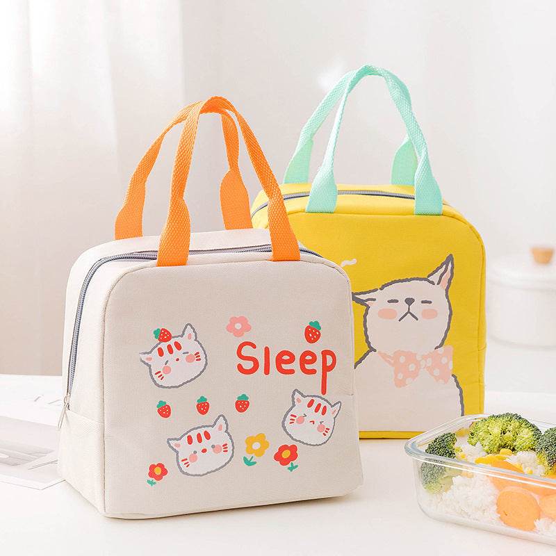 Cartoon Insulated Lunch Bag Zipper Lunch Bag - Mubimart