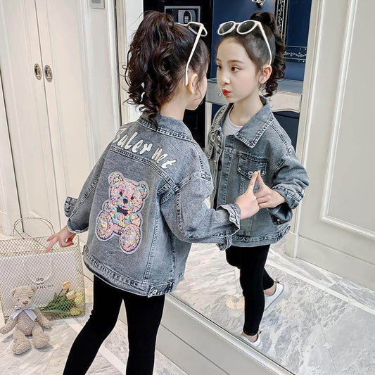 Cartoon Jacket Clothes Children Denim Tops - Mubimart