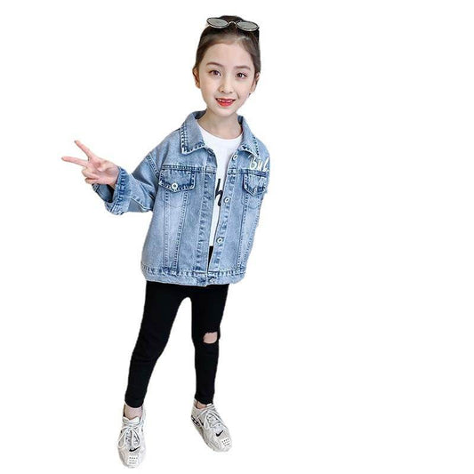 Cartoon Jacket Clothes Children Denim Tops - Mubimart
