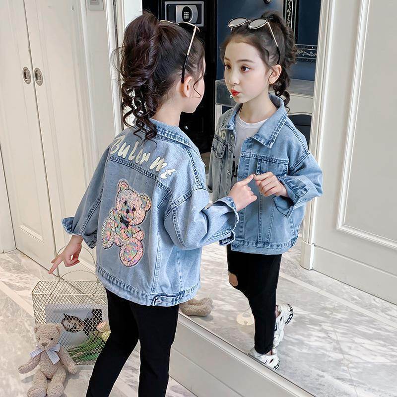Cartoon Jacket Clothes Children Denim Tops - Mubimart