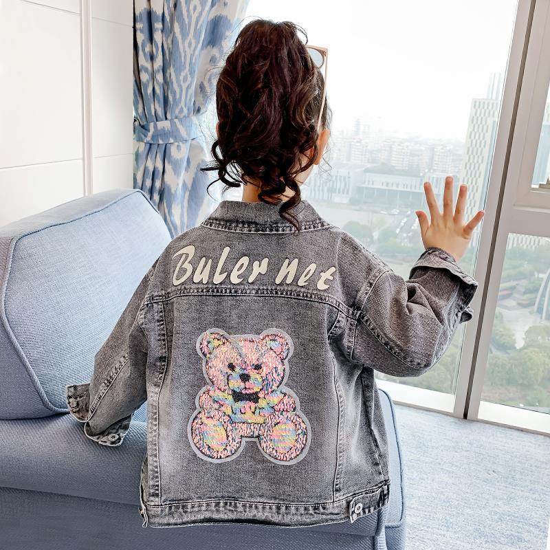 Cartoon Jacket Clothes Children Denim Tops - Mubimart