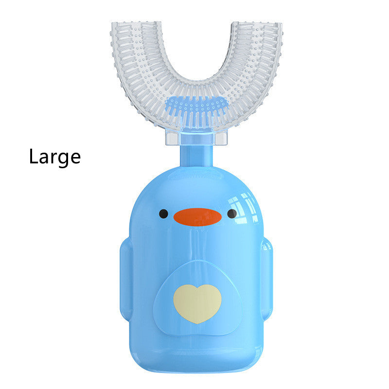 Cartoon Little Yellow Duck U-shaped Manual Toothbrush Boxed Children - Mubimart -  