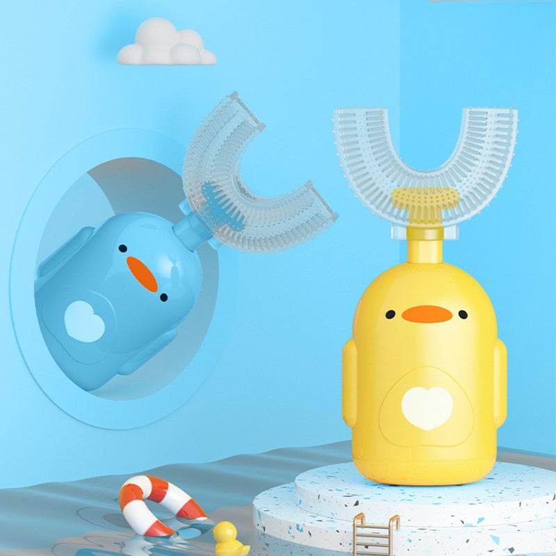 Cartoon Little Yellow Duck U-shaped Manual Toothbrush Boxed Children - Mubimart