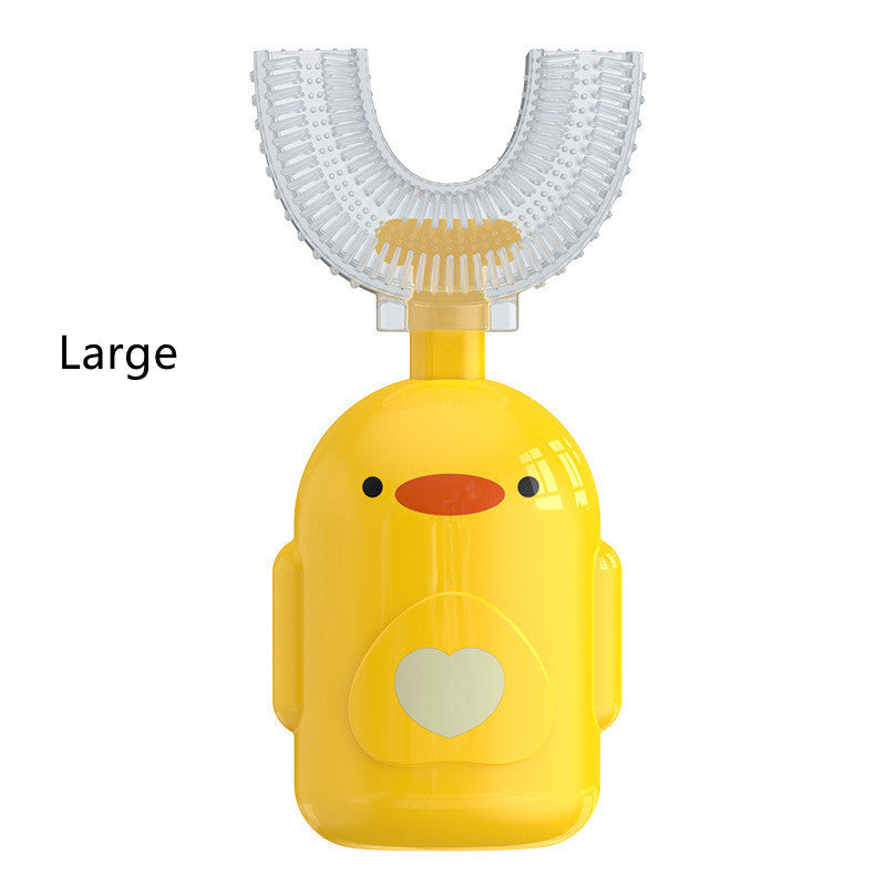 Cartoon Little Yellow Duck U-shaped Manual Toothbrush Boxed Children - Mubimart -  