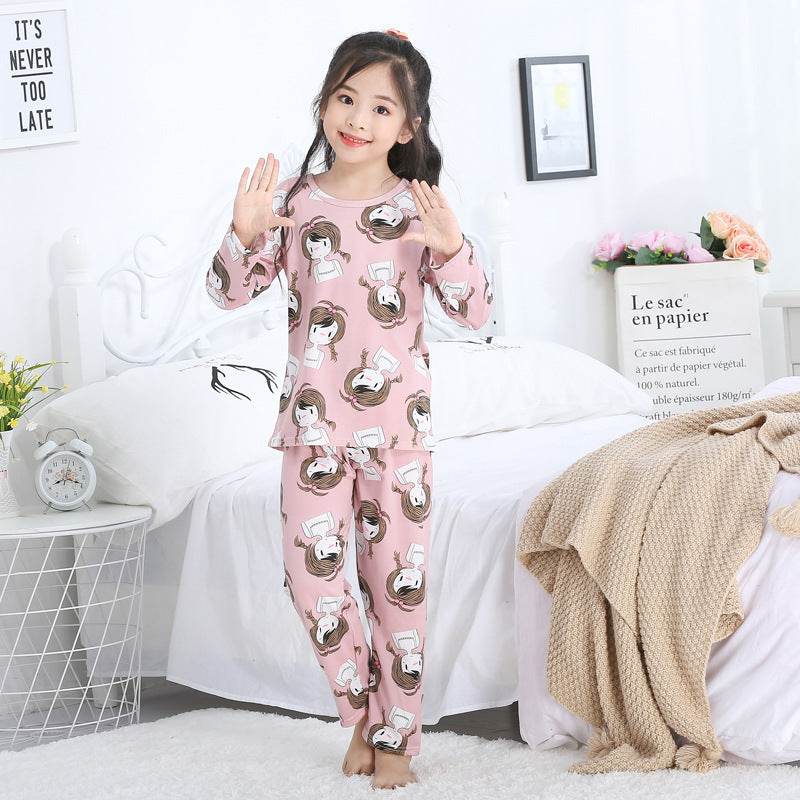 Cartoon Long-sleeved Girls In Autumn Big Children Kids - Mubimart