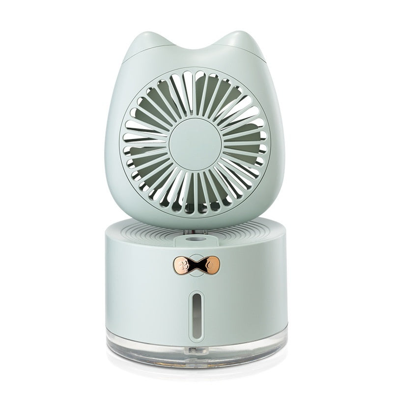 Cartoon Mini Spray Fan Two-in-one Charging Humidifier - Mubimart -  