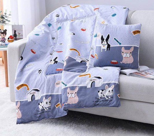 Cartoon Pillow Quilt Custom Logo Multifunctional Dual-purpose Pillow Quilt Office Nap Pillow Quilt - Mubimart