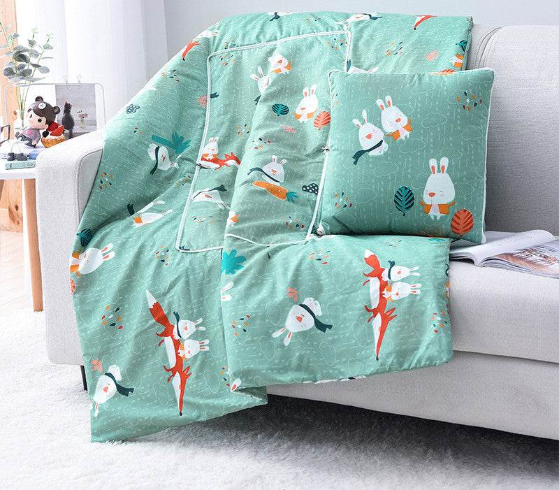 Cartoon Pillow Quilt Custom Logo Multifunctional Dual-purpose Pillow Quilt Office Nap Pillow Quilt - Mubimart