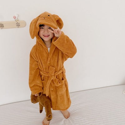 Cartoon Rabbit Hooded Bath Towel - Mubimart -  