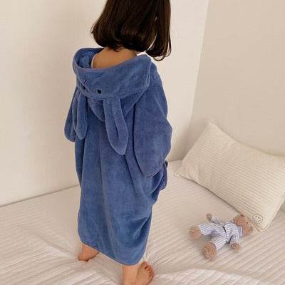 Cartoon Rabbit Hooded Bath Towel - Mubimart