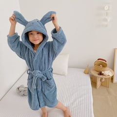 Cartoon Rabbit Hooded Bath Towel - Mubimart - Towel 