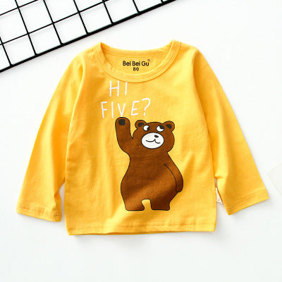 Cartoon children's long sleeve t-shirt bottoming shirt - Mubimart -  