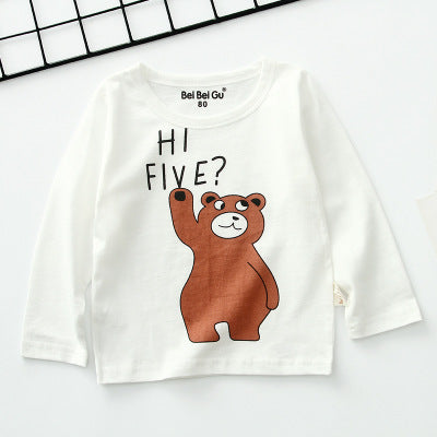 Cartoon children's long sleeve t-shirt bottoming shirt - Mubimart -  