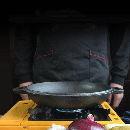 Cast Iron Bread Pan Roasted European Package Dual-Purpose Pot Multi-Purpose Pot Stew Pot - Mubimart