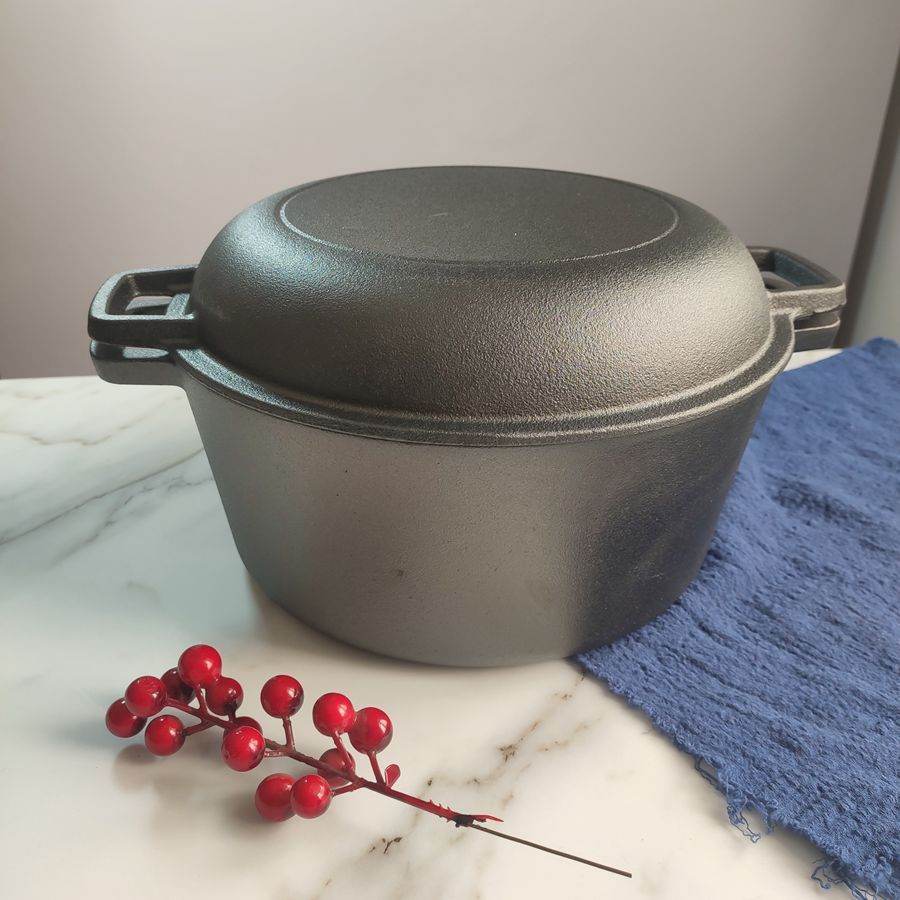 Cast Iron Bread Pan Roasted European Package Dual-Purpose Pot Multi-Purpose Pot Stew Pot - Mubimart