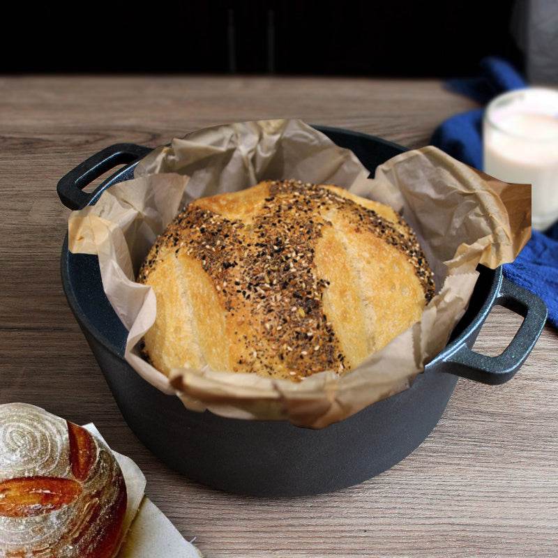 Cast Iron Bread Pan Roasted European Package Dual-Purpose Pot Multi-Purpose Pot Stew Pot - Mubimart