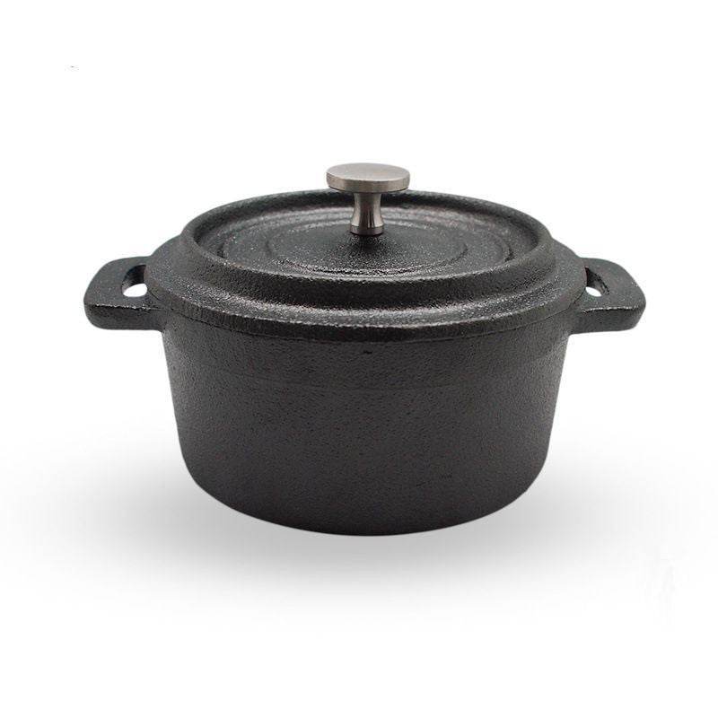 Cast Iron Uncoated Mini Milk Pot Baby Food Pot - Mubimart