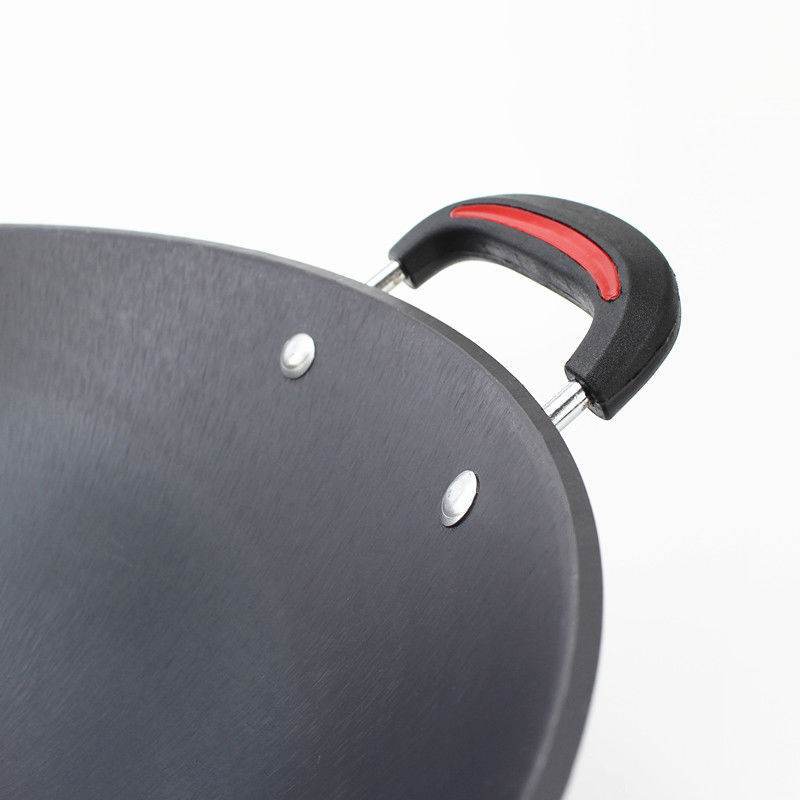 Cast Iron With Double Ears, Round Bottom Flat-bottomed Iron Pan - Mubimart