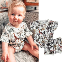 Casual Baby Boy Short Sleeve Suit - Mubimart - Baby Cloth 