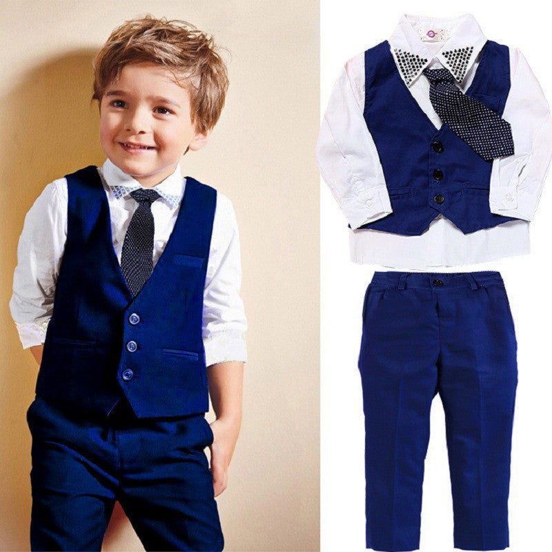 Casual Clothing Suits Boys' Clothes Vests Gentleman Suits - Mubimart - Clothing Set 