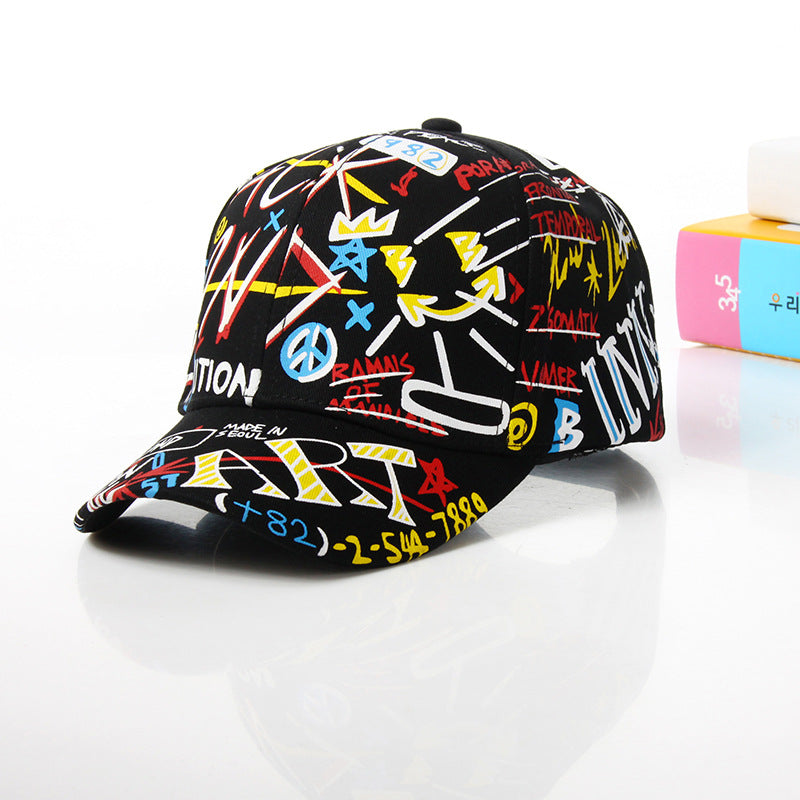 Casual Graffiti Baseball Hat - Mubimart -  