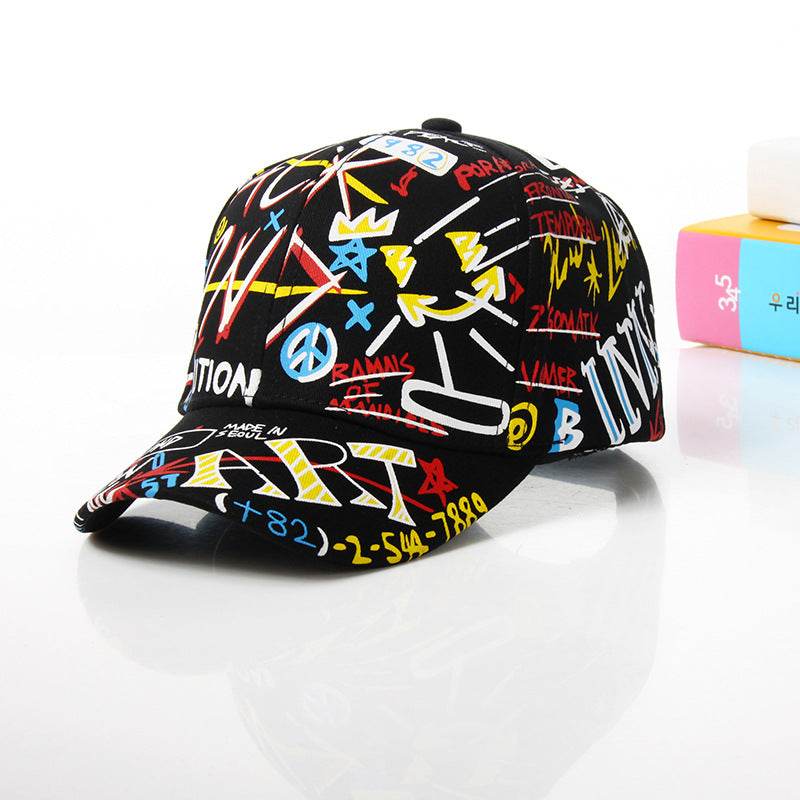 Casual Graffiti Baseball Hat - Mubimart