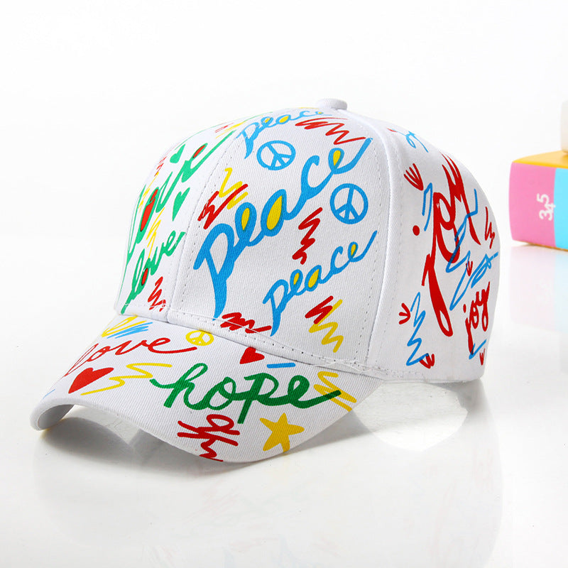 Casual Graffiti Baseball Hat - Mubimart -  