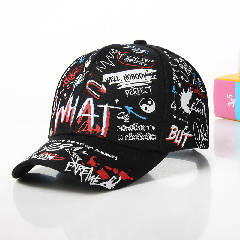 Casual Graffiti Baseball Hat - Mubimart -  