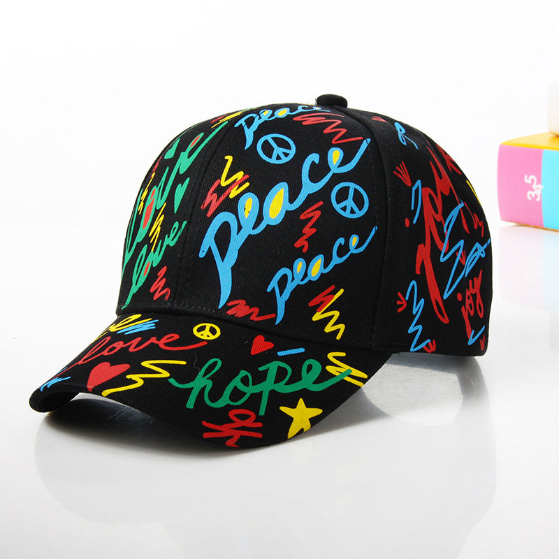 Casual Graffiti Baseball Hat - Mubimart -  