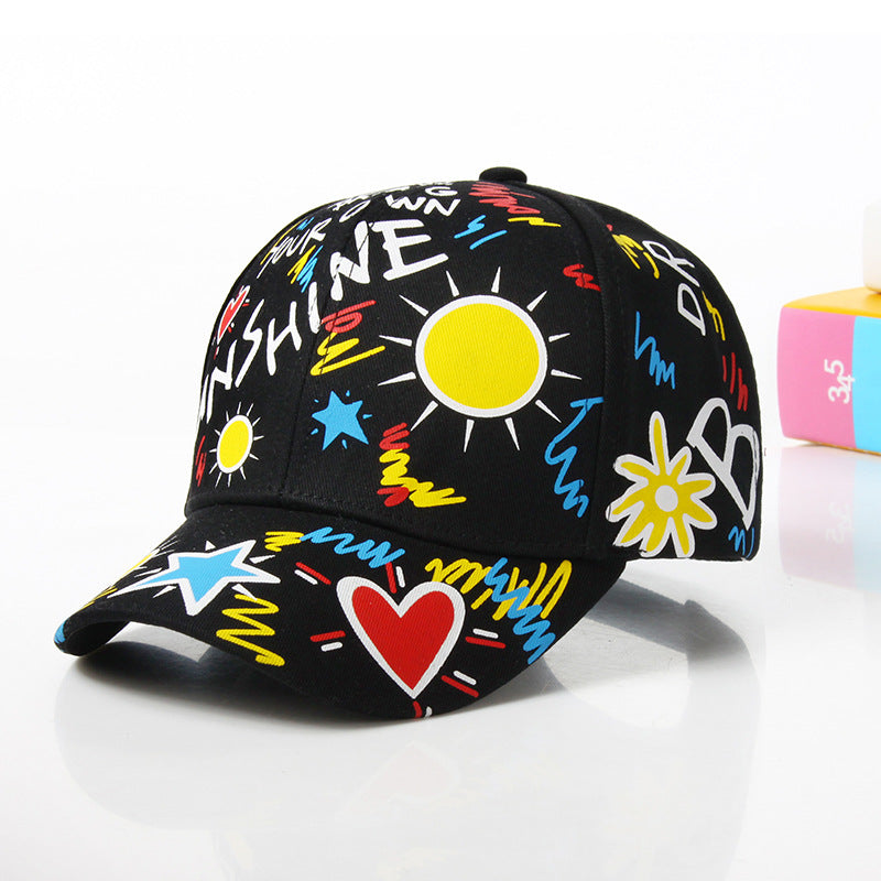 Casual Graffiti Baseball Hat - Mubimart -  