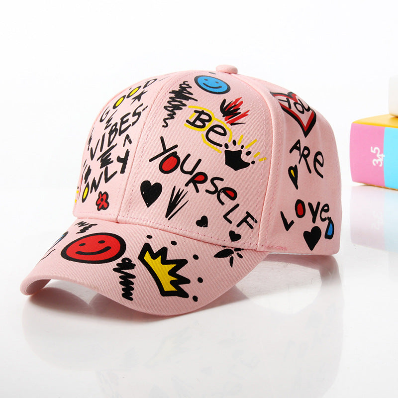 Casual Graffiti Baseball Hat - Mubimart -  