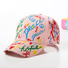 Casual Graffiti Baseball Hat - Mubimart -  