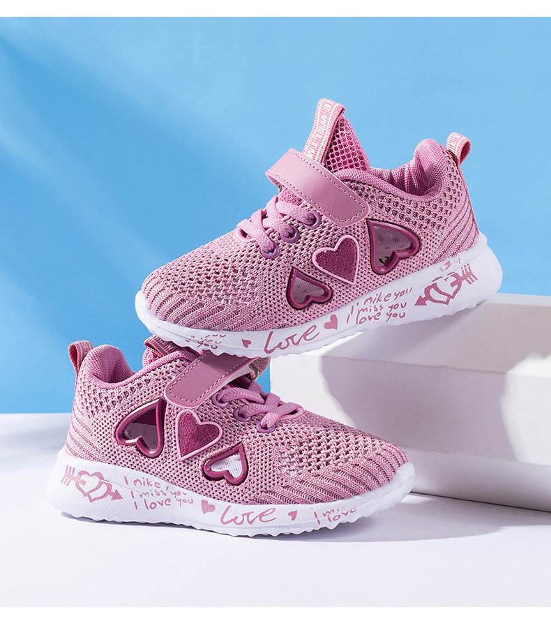 Casual Shoes Light Mesh Sneakers Kids Summer Children Fashion Tenis Cute Sport Cartoon Female Running Sock Footwear - Mubimart