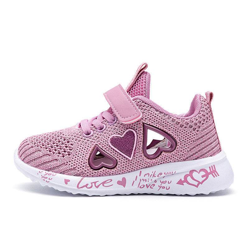 Casual Shoes Light Mesh Sneakers Kids Summer Children Fashion Tenis Cute Sport Cartoon Female Running Sock Footwear - Mubimart