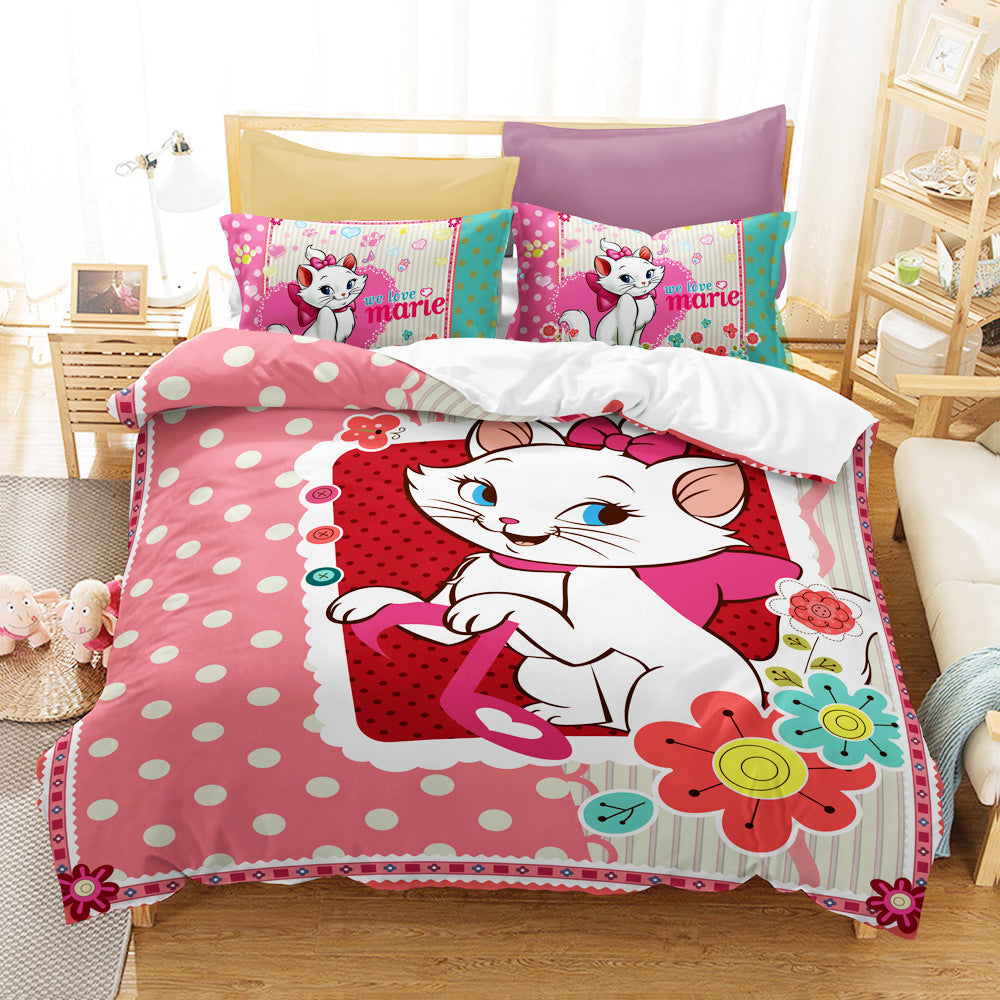 Cat print bed sheet - Mubimart -  