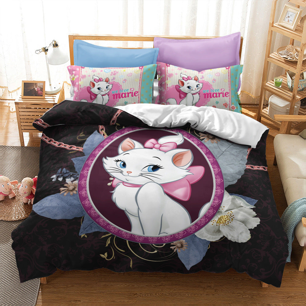 Cat print bed sheet - Mubimart - Alarm Device 