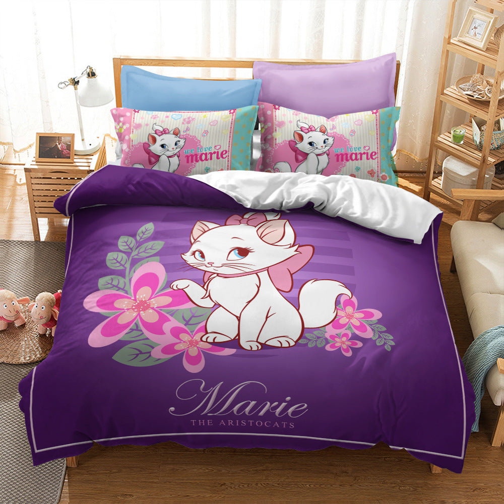 Cat print bed sheet - Mubimart -  