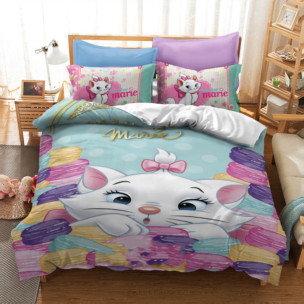 Cat print bed sheet - Mubimart -  