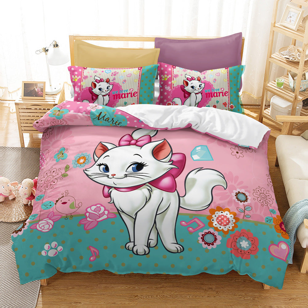 Cat print bed sheet - Mubimart -  