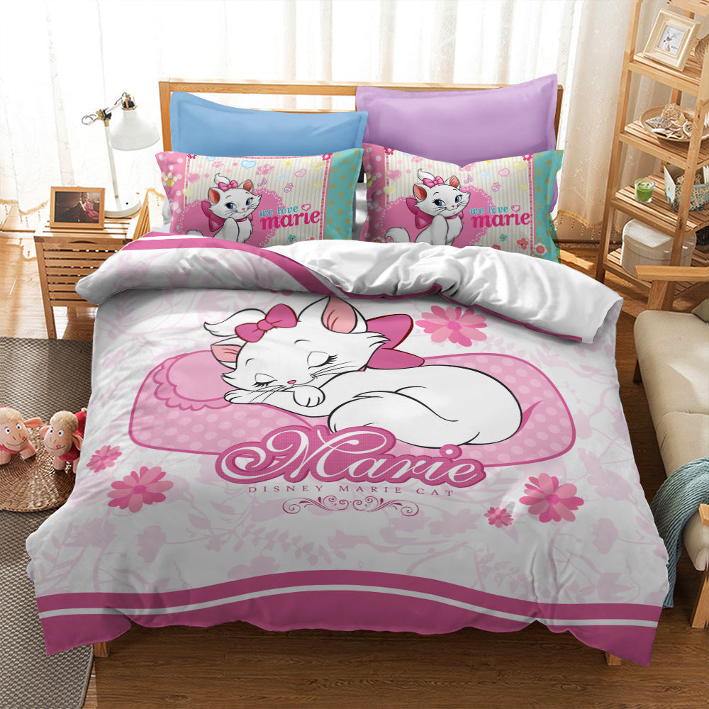 Cat print bed sheet - Mubimart -  